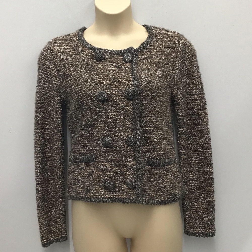 CAbi grey knit “Ritz” cardigan #3016